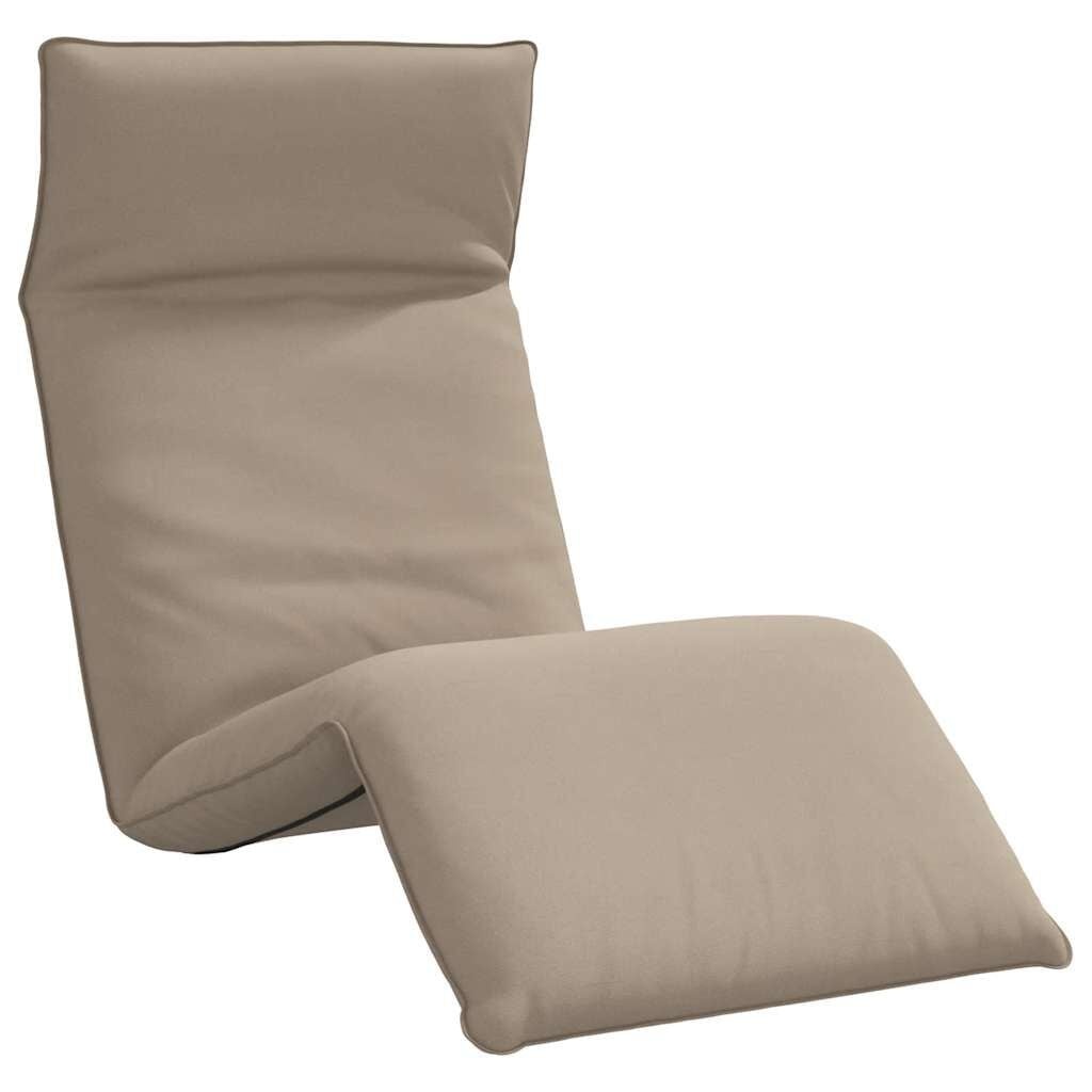 vidaXL Ligstoel inklapbaar 175x54x8,5 cm oxford stof taupe