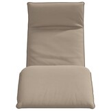 vidaXL Ligstoel inklapbaar 175x54x8,5 cm oxford stof taupe