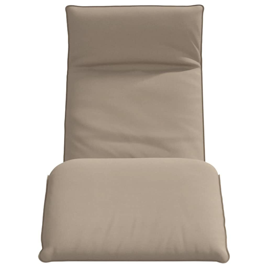 vidaXL Ligstoel inklapbaar 175x54x8,5 cm oxford stof taupe