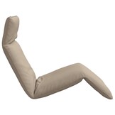 vidaXL Ligstoel inklapbaar 175x54x8,5 cm oxford stof taupe