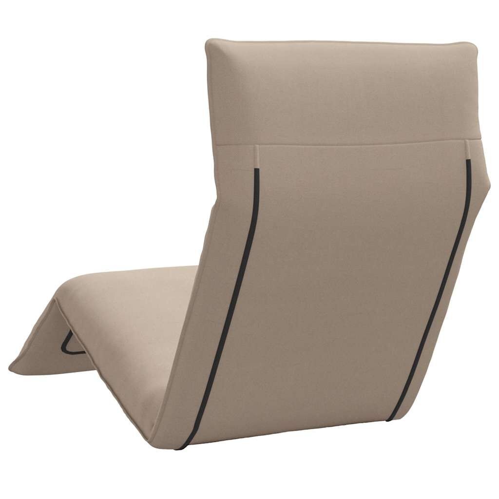 vidaXL Ligstoel inklapbaar 175x54x8,5 cm oxford stof taupe