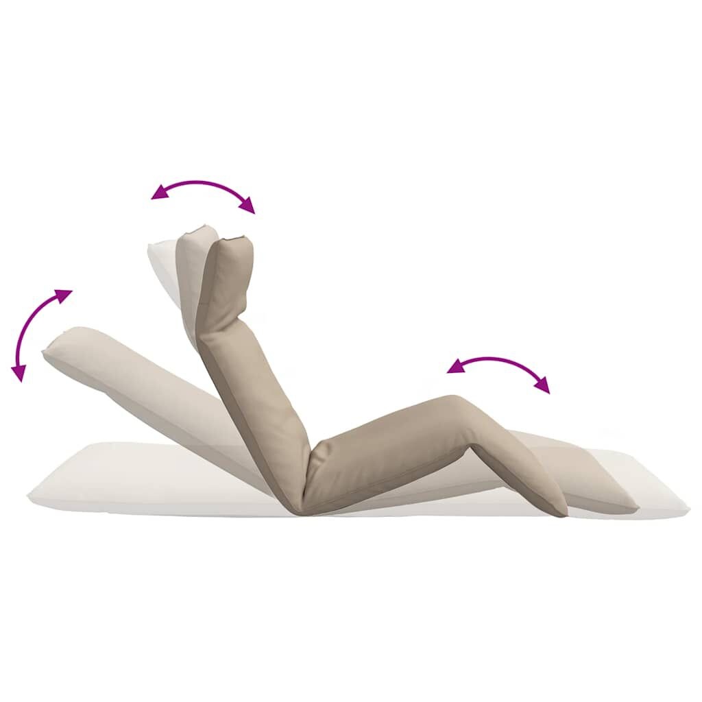 vidaXL Ligstoel inklapbaar 175x54x8,5 cm oxford stof taupe