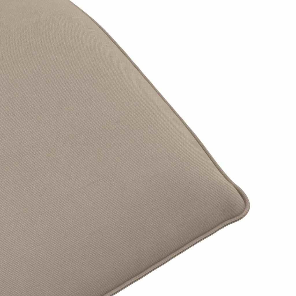 vidaXL Ligstoel inklapbaar 175x54x8,5 cm oxford stof taupe