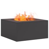 vidaXL Vuurkom Zwart 60 x 60 x 30 cm weervast staal