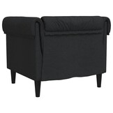 vidaXL Fauteuil Chesterfield-stijl stof zwart
