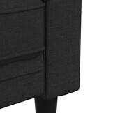 vidaXL Fauteuil Chesterfield-stijl stof zwart