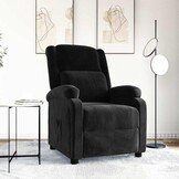 vidaXL Fauteuil verstelbaar fluweel zwart