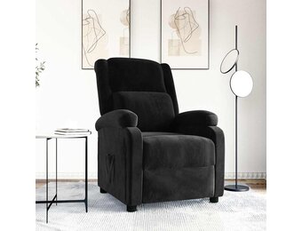 vidaXL Fauteuil verstelbaar fluweel zwart