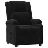 vidaXL Fauteuil verstelbaar fluweel zwart