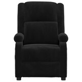 vidaXL Fauteuil verstelbaar fluweel zwart