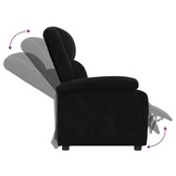 vidaXL Fauteuil verstelbaar fluweel zwart