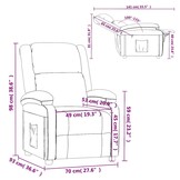 vidaXL Fauteuil verstelbaar fluweel zwart