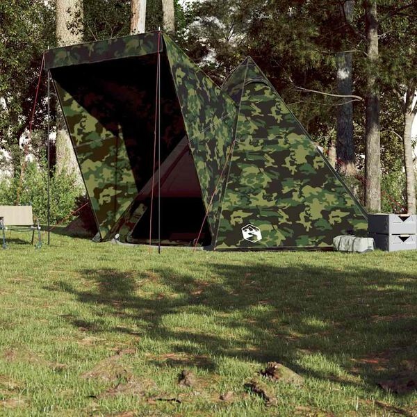 vidaXL Tipitent 6-persoons camouflage waterdicht