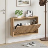 vidaXL Wandgemonteerde Schoenkast ARNHEM 71 x 17 x 43 cm Bewerkt hout