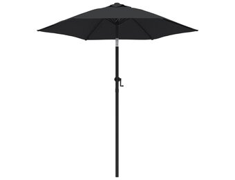 vidaXL Parasol 200x224 cm aluminium zwart