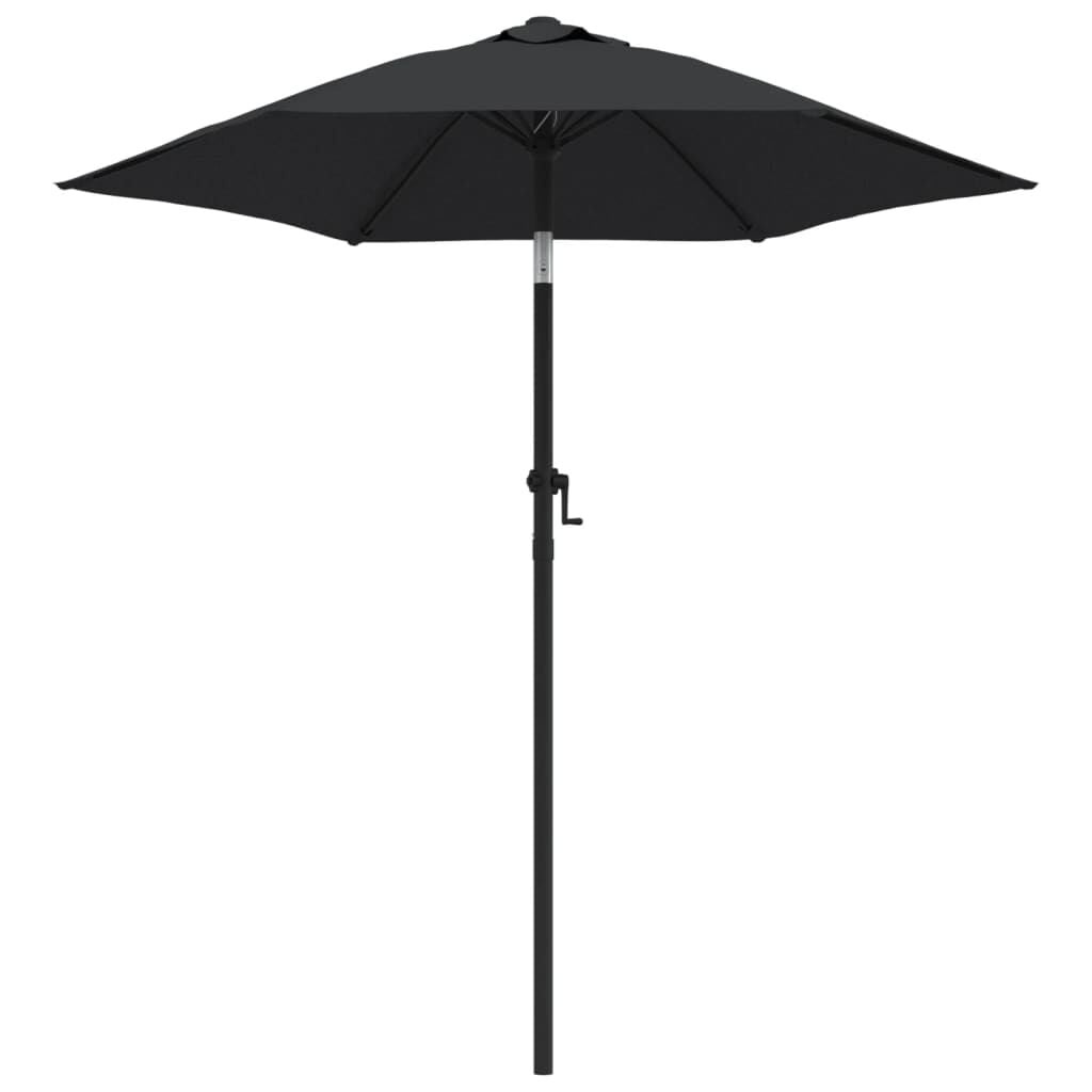 vidaXL Parasol 200x224 cm aluminium zwart