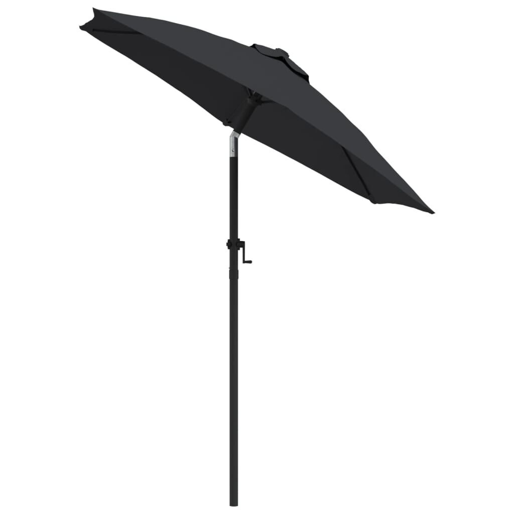 vidaXL Parasol 200x224 cm aluminium zwart