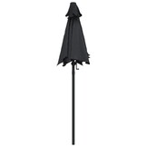 vidaXL Parasol 200x224 cm aluminium zwart
