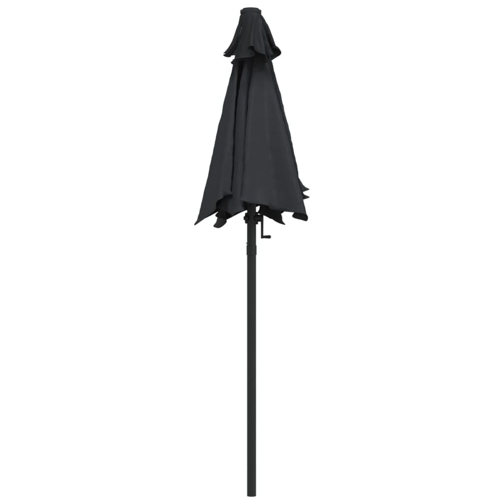 vidaXL Parasol 200x224 cm aluminium zwart