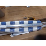 vidaXL Luifel uittrekbaar 100x150 cm blauw en wit
