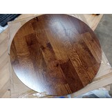 vidaXL Tafelblad Anders Lichtbruin Ø 60 x 2.5 cm Massief eikenhout