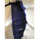 vidaXL Buiten Kussen 2 st Stof Blauw en Wit 120 x 50 x 7 cm