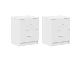 vidaXL Nachtkastjes 2 st met 2 lades 40x36x50 cm wit
