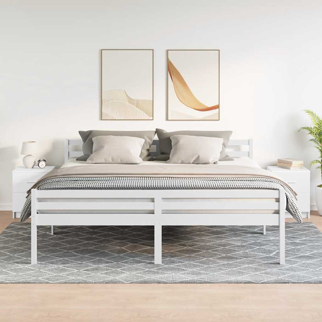 vidaXL Nachtkastjes 2 st met 2 lades 40x36x50 cm wit
