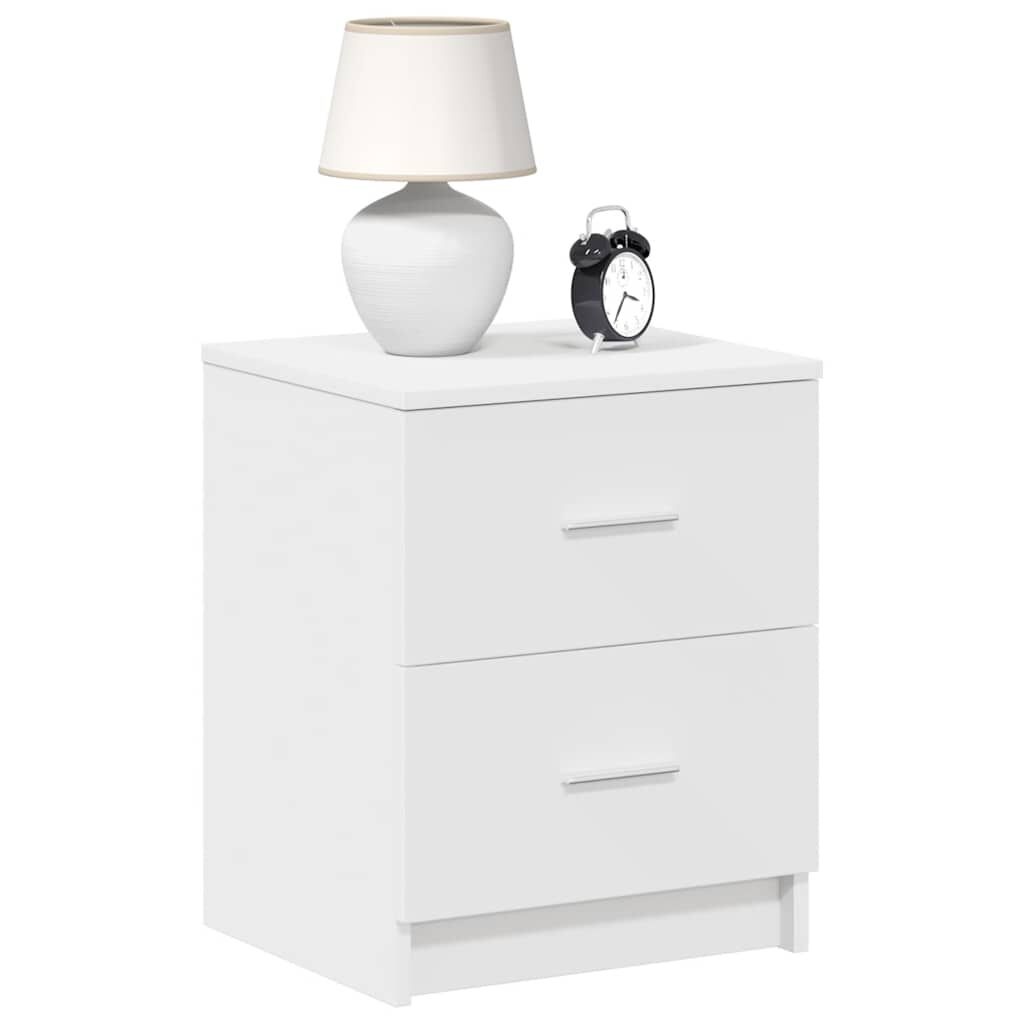 vidaXL Nachtkastjes 2 st met 2 lades 40x36x50 cm wit