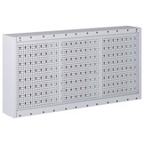 vidaXL Gereedschapskast voor aan de wand metaal grijs en zwart