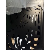 vidaXL Poort met golfontwerp 100x100 cm staal zwart