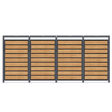 Container ombouw - 4 containers - 265x80x116cm - houtlook