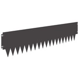 vidaXL Gazonrand 20 st 103 x 25 cm Steel Zwart
