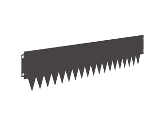 vidaXL Gazonrand 20 st 103 x 25 cm Steel Zwart