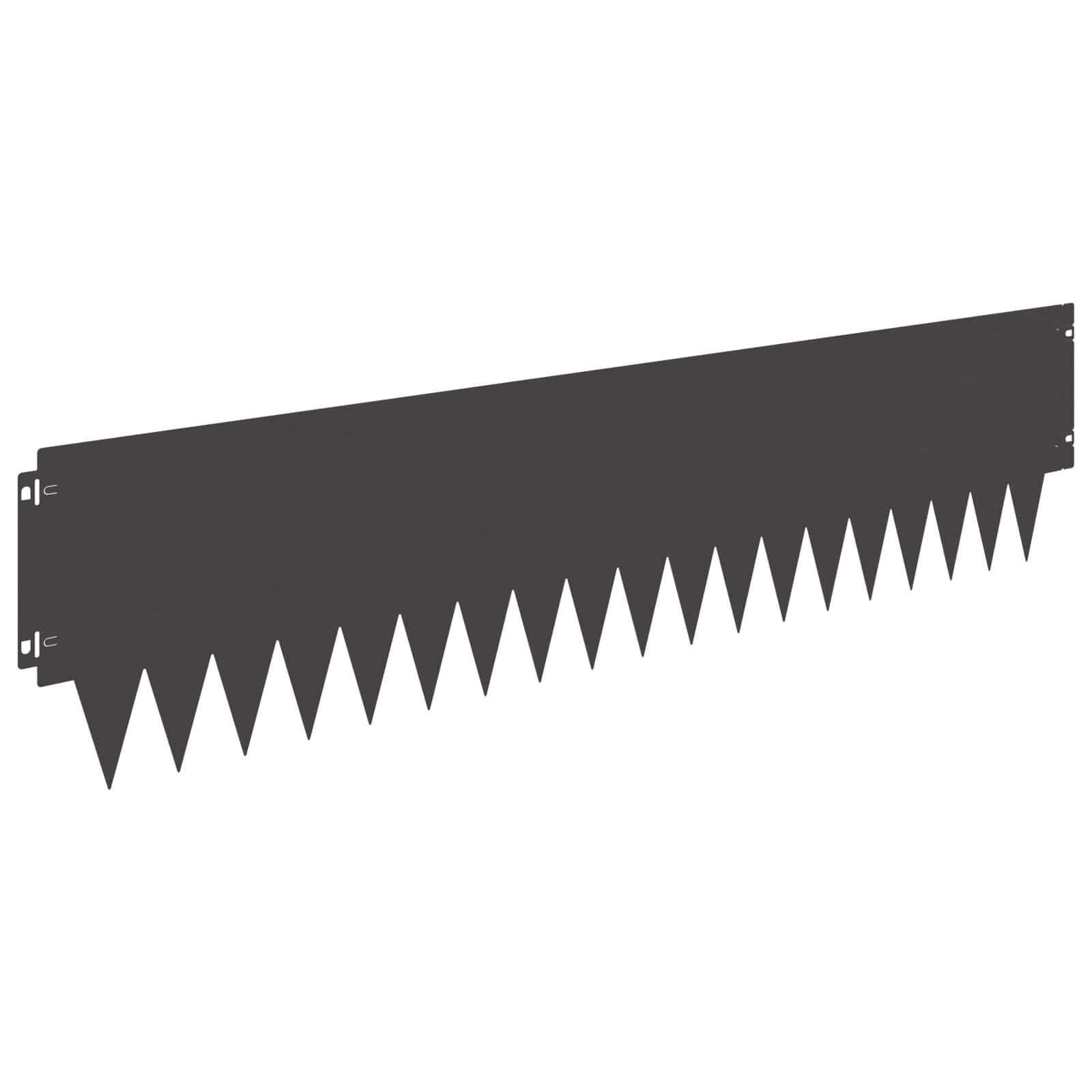 vidaXL Gazonrand 20 st 103 x 25 cm Steel Zwart