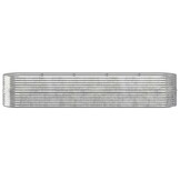 vidaXL Plantenbak 368x80x68 cm gegalvaniseerd staal zilverkleurig