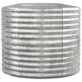 vidaXL Plantenbak 368x80x68 cm gegalvaniseerd staal zilverkleurig