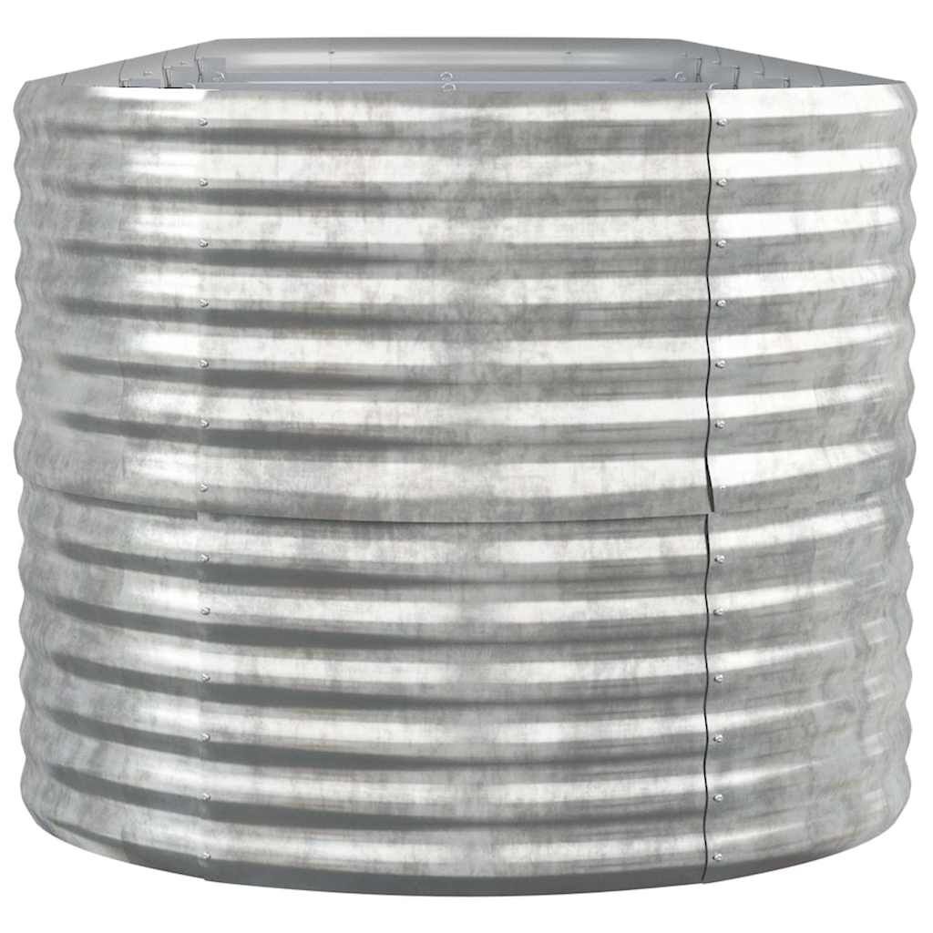 vidaXL Plantenbak 368x80x68 cm gegalvaniseerd staal zilverkleurig
