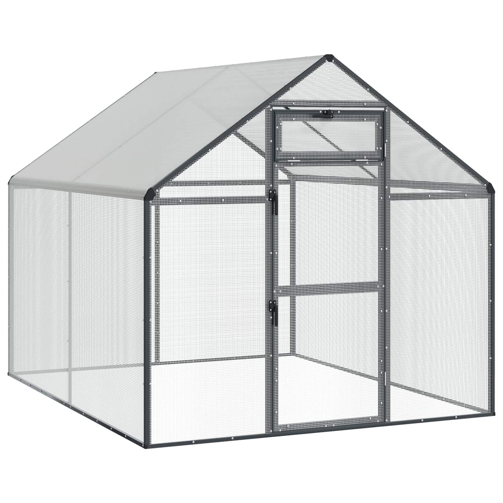 vidaXL Vogelkooi Antracietkleurig 181,5 x 221 x 173,5 cm