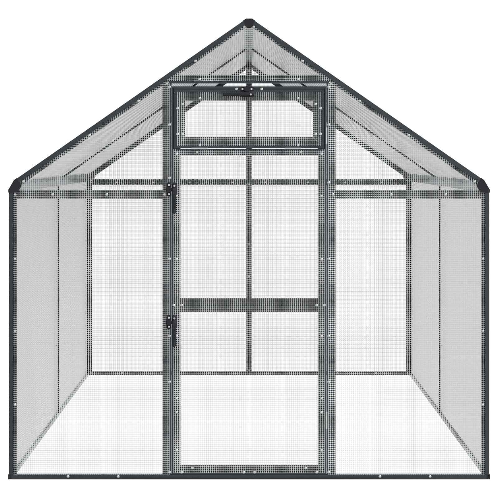 vidaXL Vogelkooi Antracietkleurig 181,5 x 221 x 173,5 cm