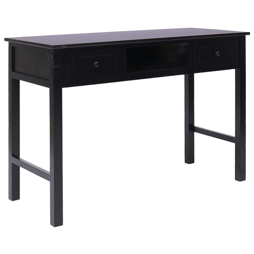 vidaXL Schrijftafel 110x45x76 cm hout zwart