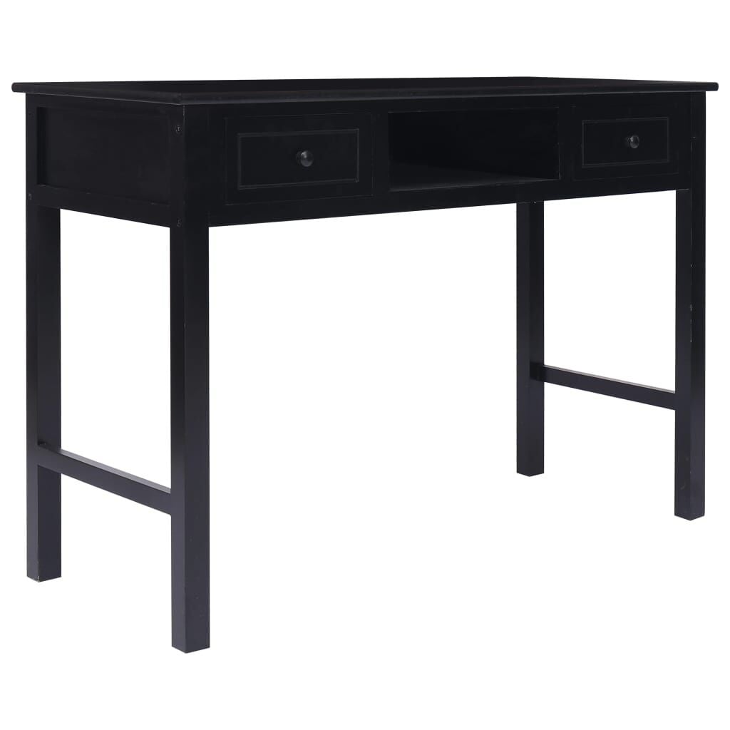 vidaXL Schrijftafel 110x45x76 cm hout zwart