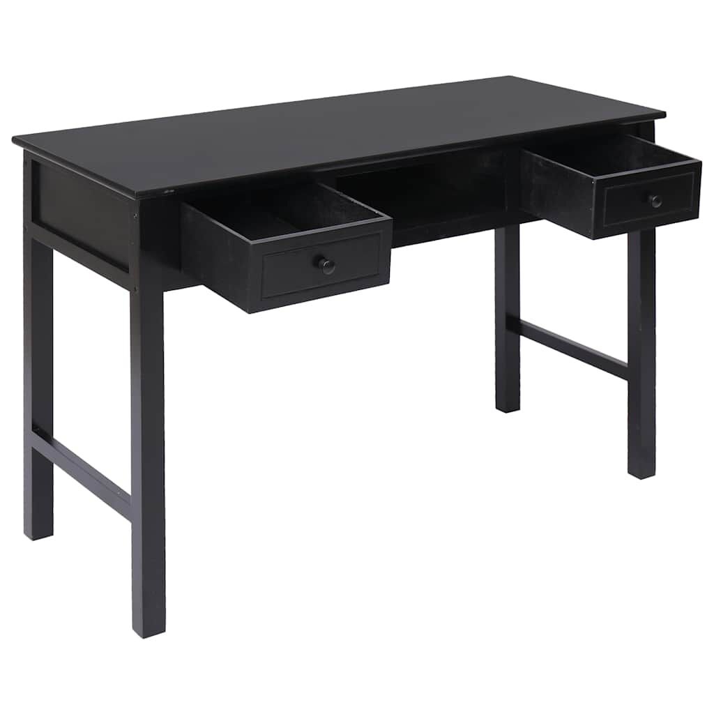 vidaXL Schrijftafel 110x45x76 cm hout zwart