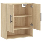 vidaXL Wandkast 60x31x70 cm bewerkt hout sonoma eikenkleurig