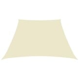 vidaXL Zonnezeil trapezium 2/4x3 m oxford stof crèmekleurig