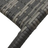 vidaXL Ligbed inklapbaar poly rattan grijs