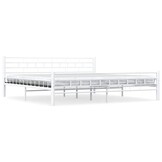 vidaXL Bedframe metaal wit 200x200 cm
