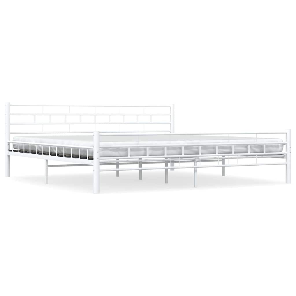 vidaXL Bedframe metaal wit 200x200 cm