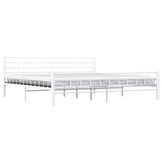 vidaXL Bedframe metaal wit 200x200 cm