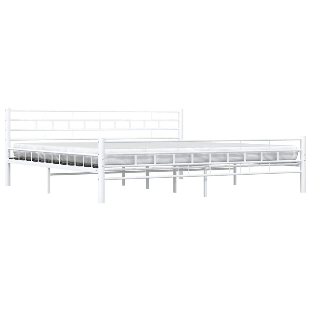 vidaXL Bedframe metaal wit 200x200 cm